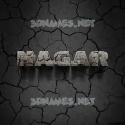 hagar in Cracked Stone style - 3D name wallpaper