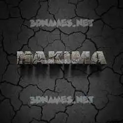 hakima in Cracked Stone style - 3D name wallpaper