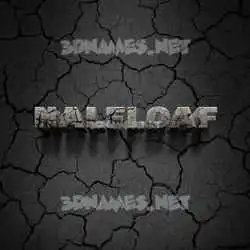 halfloaf in Cracked Stone style - 3D name wallpaper