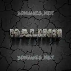 halinh in Cracked Stone style - 3D name wallpaper