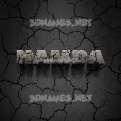 hamda in Cracked Stone style - 3D name wallpaper