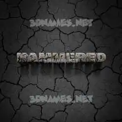 hammered in Cracked Stone style - 3D name wallpaper