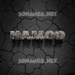 hamod in Cracked Stone style - 3D name wallpaper