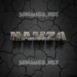 hamza in Cracked Stone style - 3D name wallpaper