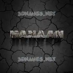 hanaan in Cracked Stone style - 3D name wallpaper