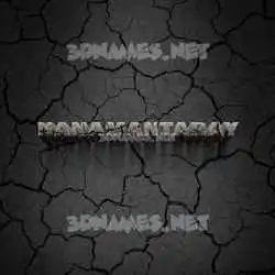 hanamantaray in Cracked Stone style - 3D name wallpaper