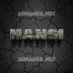 hansi in Cracked Stone style - 3D name wallpaper