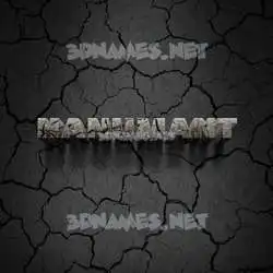 hanumant in Cracked Stone style - 3D name wallpaper