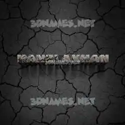hanzlakhan in Cracked Stone style - 3D name wallpaper