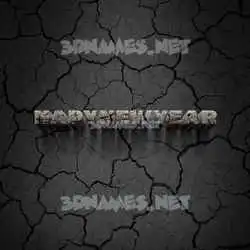 hapynewyear in Cracked Stone style - 3D name wallpaper