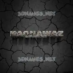 haqnawaz in Cracked Stone style - 3D name wallpaper