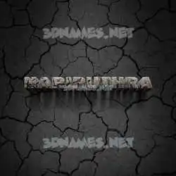 hariruthra in Cracked Stone style - 3D name wallpaper