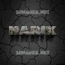 harix in Cracked Stone style - 3D name wallpaper