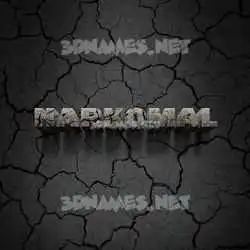 harkomal in Cracked Stone style - 3D name wallpaper