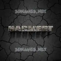 harmeet in Cracked Stone style - 3D name wallpaper