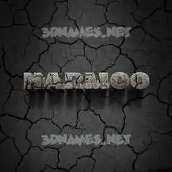 harmoo in Cracked Stone style - 3D name wallpaper
