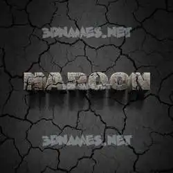 haroon in Cracked Stone style - 3D name wallpaper