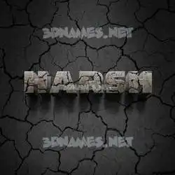 harsh in Cracked Stone style - 3D name wallpaper
