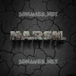 harsil in Cracked Stone style - 3D name wallpaper