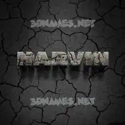harvin in Cracked Stone style - 3D name wallpaper
