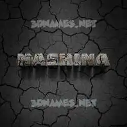 hashina in Cracked Stone style - 3D name wallpaper