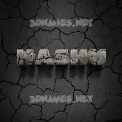 hashu in Cracked Stone style - 3D name wallpaper