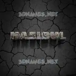 hasibul in Cracked Stone style - 3D name wallpaper