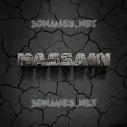 hassain in Cracked Stone style - 3D name wallpaper