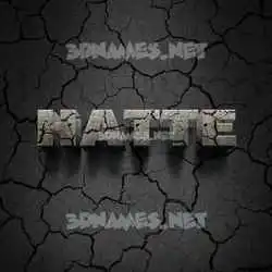 hatte in Cracked Stone style - 3D name wallpaper