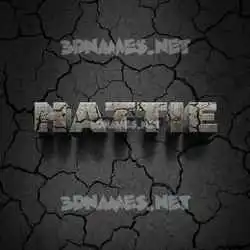 hattie in Cracked Stone style - 3D name wallpaper