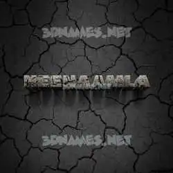 heenaamla in Cracked Stone style - 3D name wallpaper