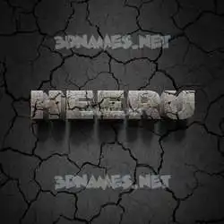 heeru in Cracked Stone style - 3D name wallpaper