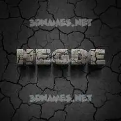 hegde in Cracked Stone style - 3D name wallpaper