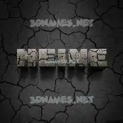 heine in Cracked Stone style - 3D name wallpaper