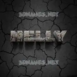 helly in Cracked Stone style - 3D name wallpaper