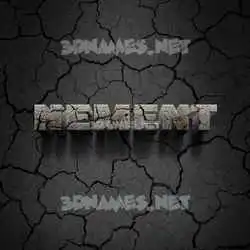 hement in Cracked Stone style - 3D name wallpaper