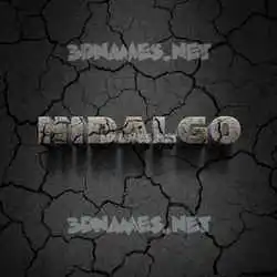 hidalgo in Cracked Stone style - 3D name wallpaper