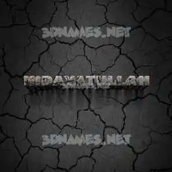 hidayatullah in Cracked Stone style - 3D name wallpaper