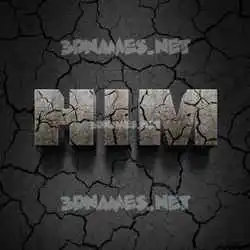 him in Cracked Stone style - 3D name wallpaper