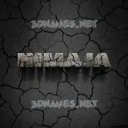 himaja in Cracked Stone style - 3D name wallpaper