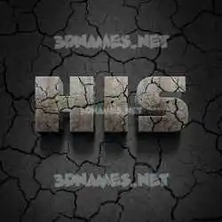his in Cracked Stone style - 3D name wallpaper