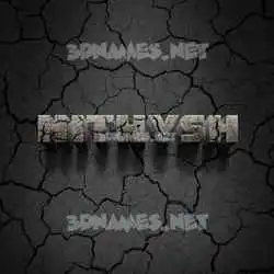 hithysh in Cracked Stone style - 3D name wallpaper