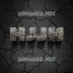 hjjh in Cracked Stone style - 3D name wallpaper