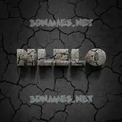 hlelo in Cracked Stone style - 3D name wallpaper