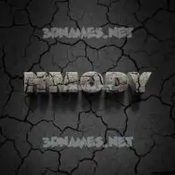 hmody in Cracked Stone style - 3D name wallpaper