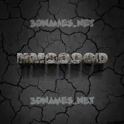hmooood in Cracked Stone style - 3D name wallpaper