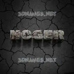 hoger in Cracked Stone style - 3D name wallpaper