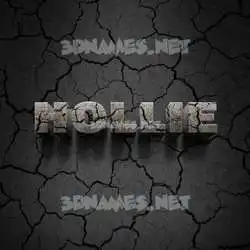 hollie in Cracked Stone style - 3D name wallpaper