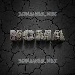 homa in Cracked Stone style - 3D name wallpaper