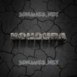 honoura in Cracked Stone style - 3D name wallpaper